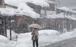 Heavy snowfall in Japan