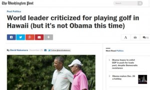 najib golf with obama